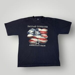 Dallas Cowboys Shirt Mens L Blue NFL Authentic Apparel Americans Team Retro VTG
